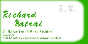 richard matrai business card