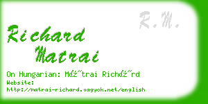 richard matrai business card